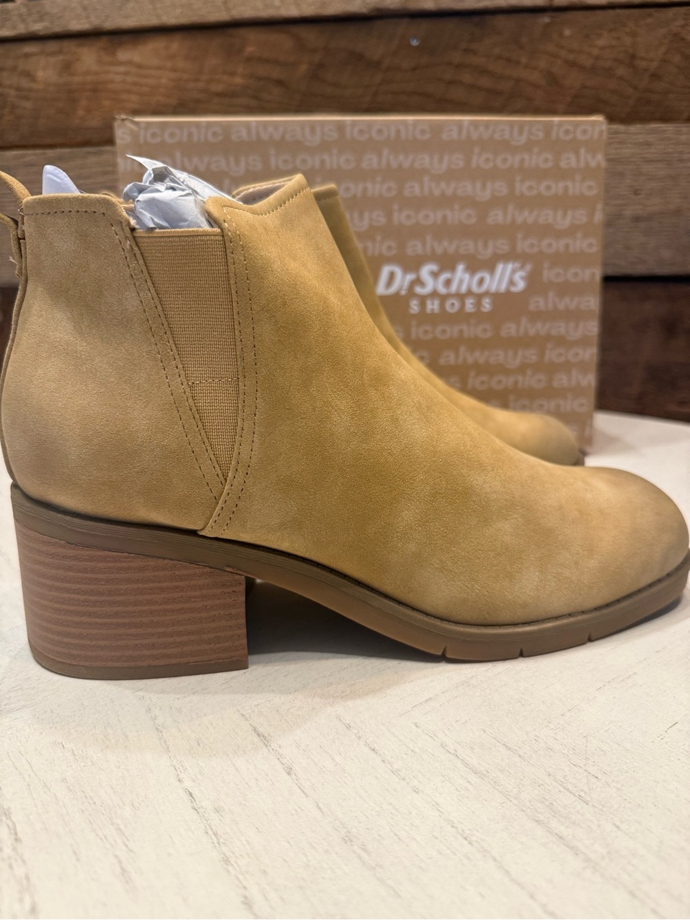 Dr. Scholl's Tan Suede Chelsea Boot
